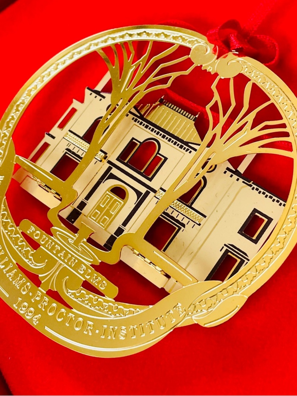 Christmas Tree Ornament Landmarks Society Utica NY Munson Fountain Elms 1994